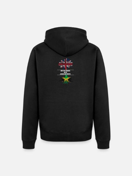British grown - Unisex Premium Organic Zip Hoodie - black