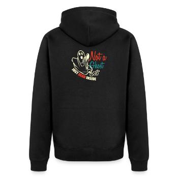 pas un fantôme - Veste à capuche bio Premium Unisexe - noir - Dos - Nico (187cm)