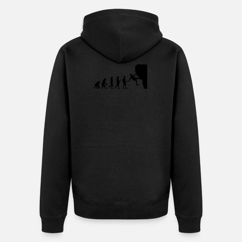Evolution cadeau t-shirt Athlète Escalade - Veste à capuche bio Premium Unisexe - noir
