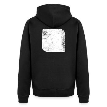 SHAPES SHAPE GRUNGE - Unisex Premium Organic Zip Hoodie - black - Back - Nico (187cm)