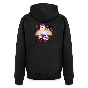 cadeau jupe métal alternatif arc Unicorn - Veste à capuche bio Premium Unisexe - noir - Dos - Nico (187cm)
