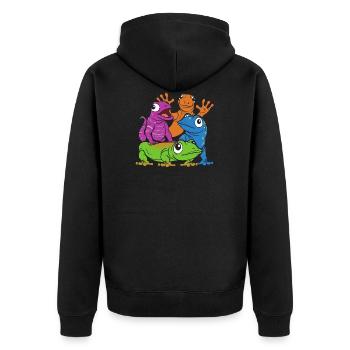 lizards - Unisex Premium Organic Zip Hoodie - black - Back - Nico (187cm)