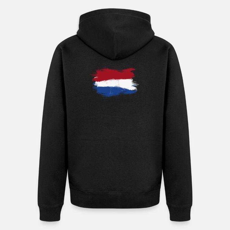 drapeau, bannière Pays-Bas Hollande - Veste à capuche bio Premium Unisexe - noir