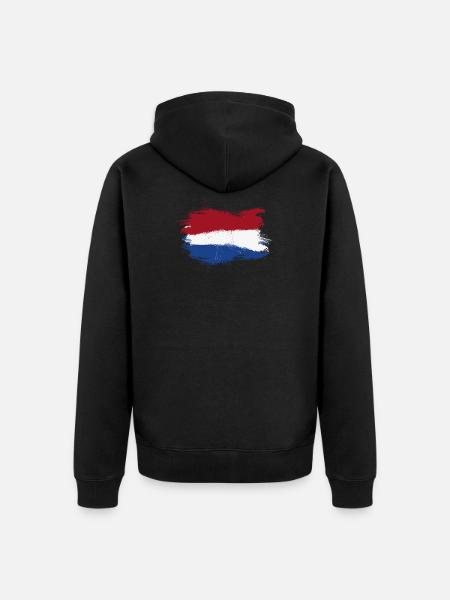 Netherlands Holland flag flag - Unisex Premium Organic Zip Hoodie - black