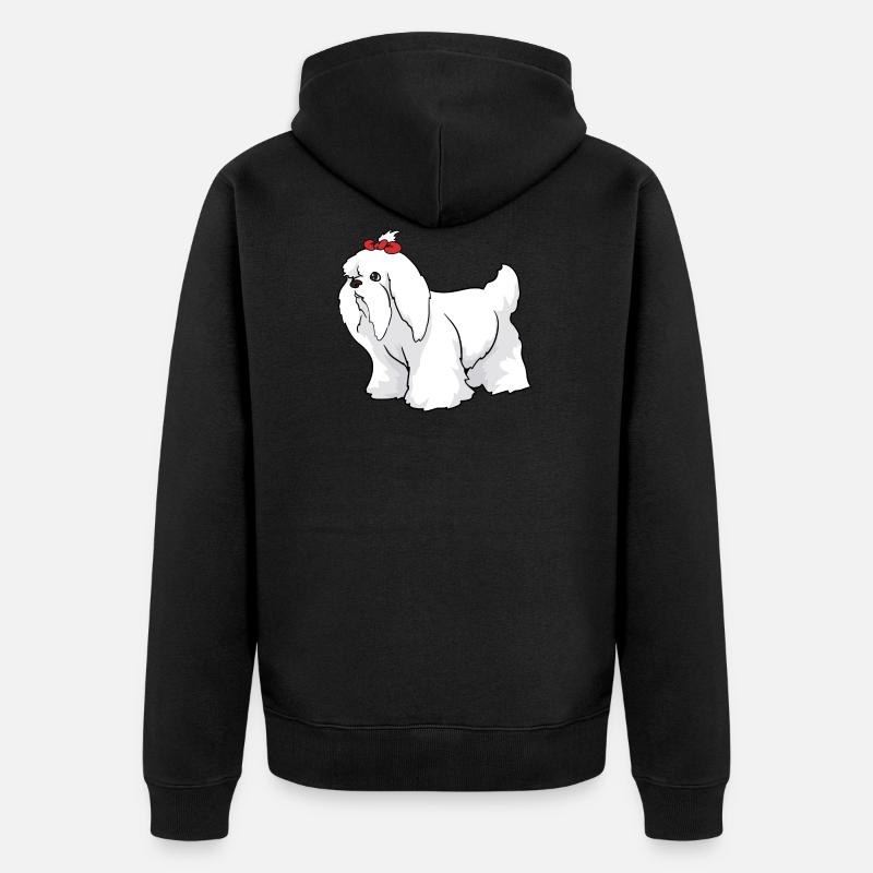 chien maltais - Veste à capuche bio Premium Unisexe - noir