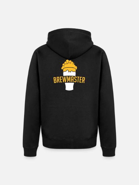 Brewmaster - Unisex Premium Organic Zip Hoodie - black