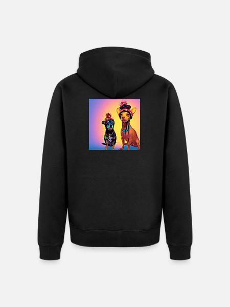 Pop Art - Unisex Premium Organic Zip Hoodie - black