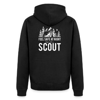 Scout, Scout, Wolfling, Rover, Gift - Unisex Premium Organic Zip Hoodie - black - Back - Nico (187cm)