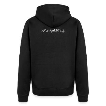Heartbeat Driving Instructor T-Shirt cadeau école de conduite - Veste à capuche bio Premium Unisexe - noir - Dos - Nico (187cm)