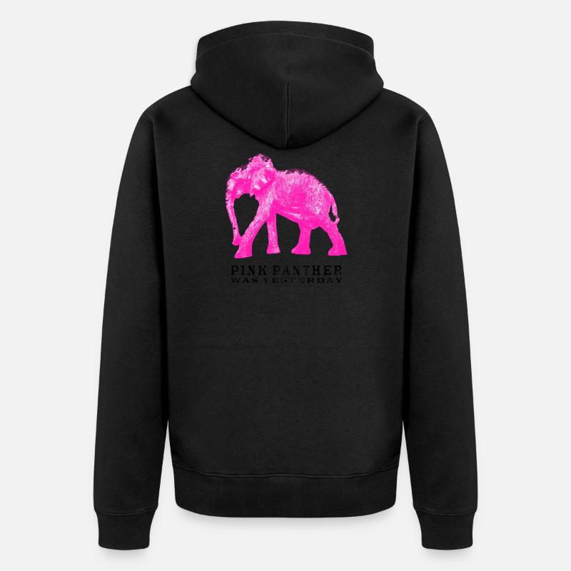 Pink Panther Elephant - Veste à capuche bio Premium Unisexe - noir