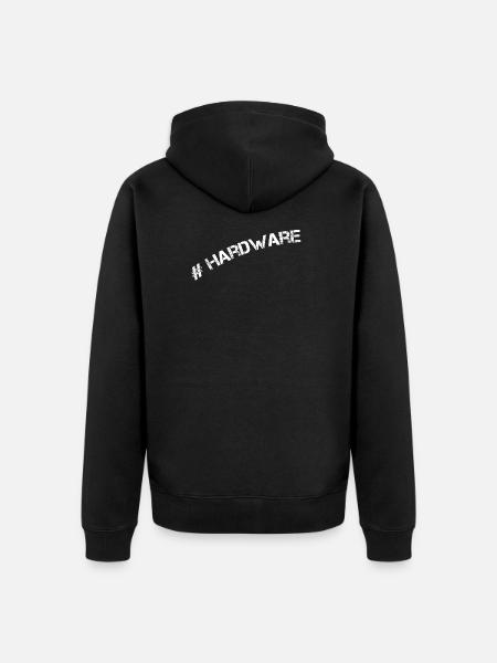 #Hardware Geschenkidee für echte Gamer!!! - Unisex Premium Bio Zip Hoodie - Schwarz