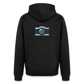 segeln vintage photo - Unisex Premium Bio Zip Hoodie - Schwarz - Hinten - Nico (187cm)