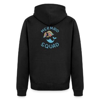Mermaid Squad Fête d'anniversaire cadeau - Veste à capuche bio Premium Unisexe - noir - Dos - Nico (187cm)