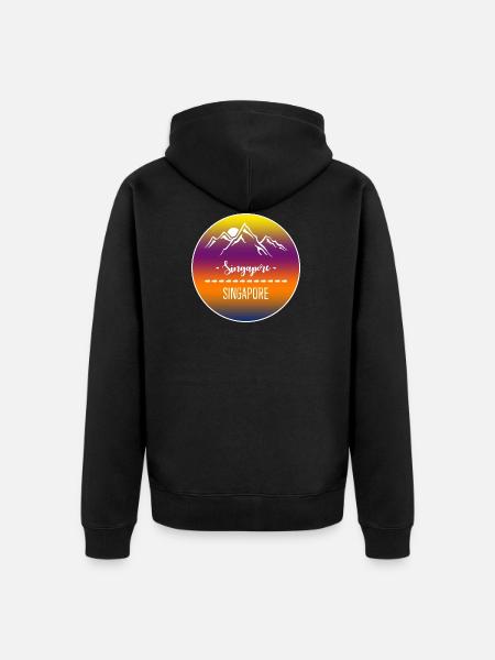 Singapour - Veste à capuche bio Premium Unisexe - noir