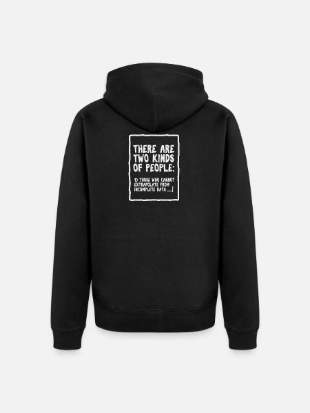 Incomplete Data Funny Science Nerd - Unisex Premium Organic Zip Hoodie - black