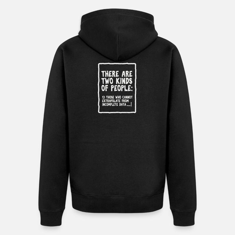 Incomplete Data Lustiges Wissenschaft Nerd - Unisex Premium Bio Zip Hoodie - Schwarz