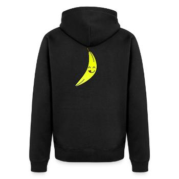 banane - Veste à capuche bio Premium Unisexe - noir - Dos - Nico (187cm)