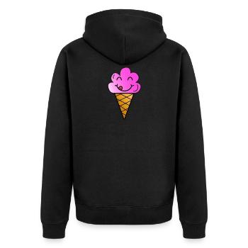glace - Veste à capuche bio Premium Unisexe - noir - Dos - Nico (187cm)