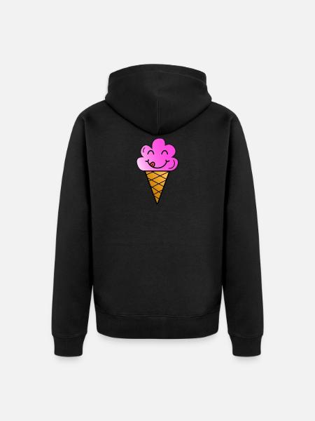 glace - Veste à capuche bio Premium Unisexe - noir