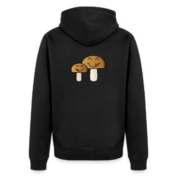 champignons - Veste à capuche bio Premium Unisexe - noir - Dos - Nico (187cm)