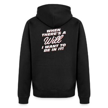 Quand il y a un testament - Veste à capuche bio Premium Unisexe - noir - Dos - Nico (187cm)