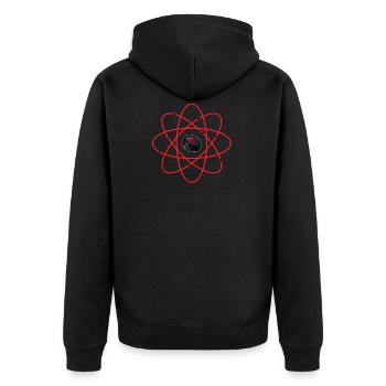 DNA Atom Molecule Ice Hockey Puck Sport China - Unisex Premium Organic Zip Hoodie - black - Back - Nico (187cm)