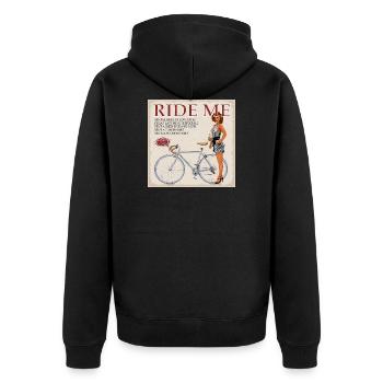 Ride Me - faire du vélo - Veste à capuche bio Premium Unisexe - noir - Dos - Nico (187cm)