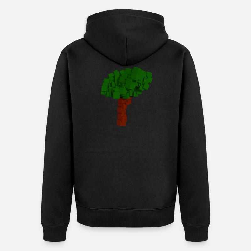 Arbre de Blockchain - Veste à capuche bio Premium Unisexe - noir