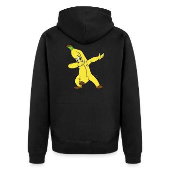 Dabbing Dab Banane - Veste à capuche bio Premium Unisexe - noir - Dos - Nico (187cm)