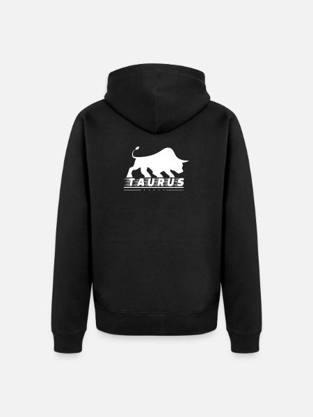 Taurus Stier Bulle - Unisex Premium Bio Zip Hoodie - Schwarz