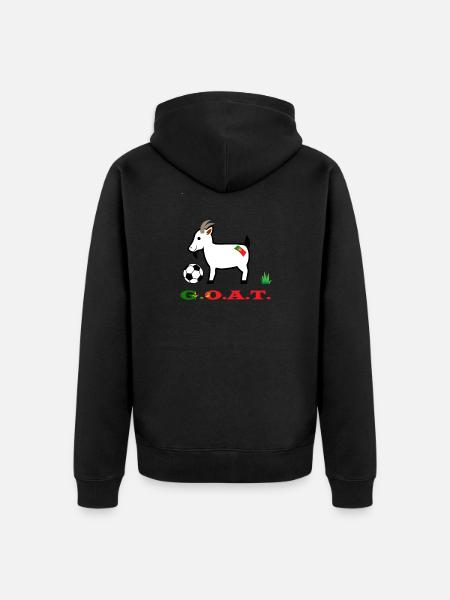 GOAT Portugal - Unisex Premium Organic Zip Hoodie - black