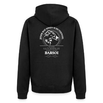 BARSOI Guardian Angel Dog disant Wilsigns Dogs Dog - Veste à capuche bio Premium Unisexe - noir - Dos - Nico (187cm)