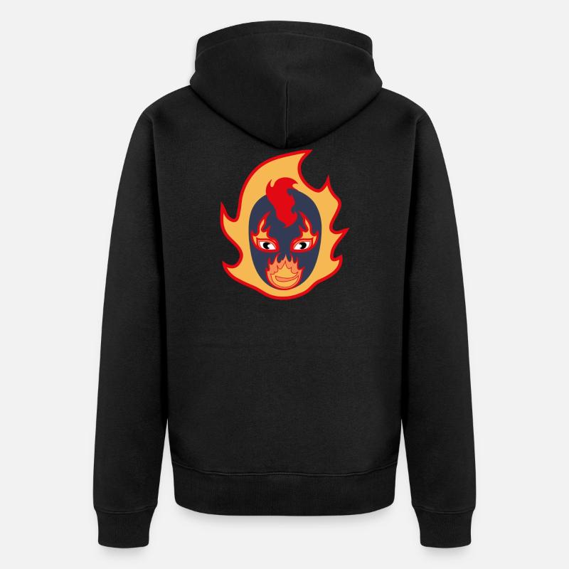 Garçon de boule de feu - Veste à capuche bio Premium Unisexe - noir