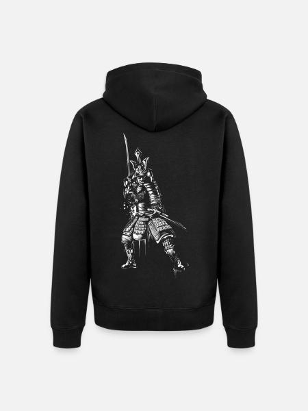 samouraï - Veste à capuche bio Premium Unisexe - noir