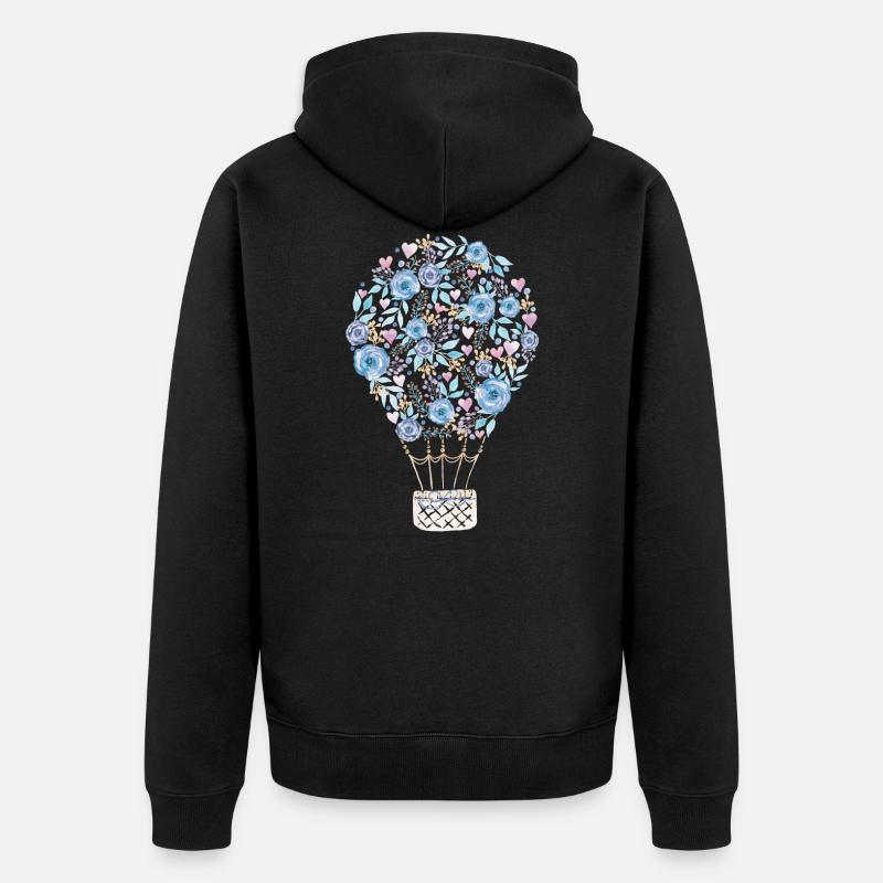 Fleurs Ballon - Veste à capuche bio Premium Unisexe - noir