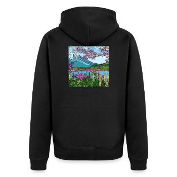 Beau paysage - Veste à capuche bio Premium Unisexe - noir - Dos - Nico (187cm)