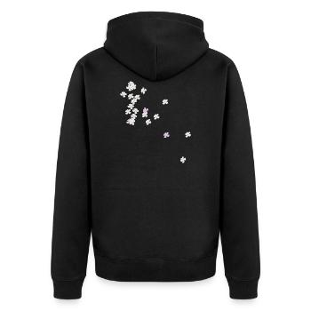 fleur - Veste à capuche bio Premium Unisexe - noir - Dos - Nico (187cm)