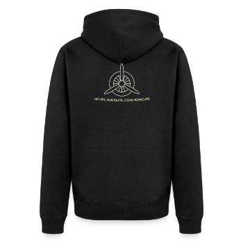 pilote - Veste à capuche bio Premium Unisexe - noir - Dos - Nico (187cm)