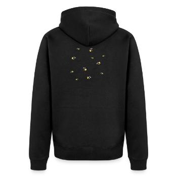 Essaim d'abeilles avec trajectoire - Veste à capuche bio Premium Unisexe - noir - Dos - Nico (187cm)