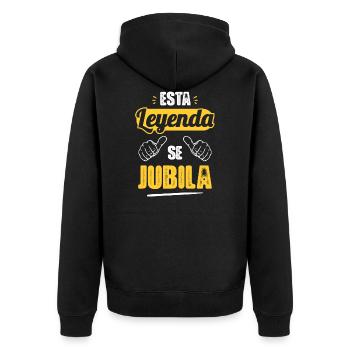 Cette légende prend sa retraite - Veste à capuche bio Premium Unisexe - noir - Dos - Nico (187cm)