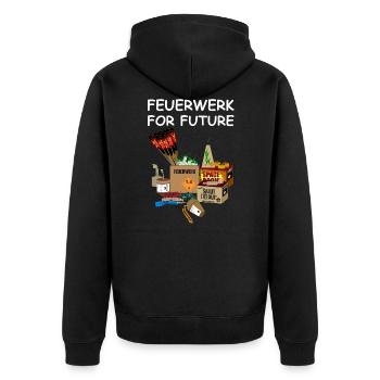 Feu d'artifice pour le futur Pyro - Veste à capuche bio Premium Unisexe - noir - Dos - Nico (187cm)
