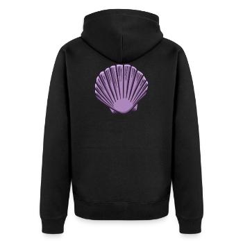 Coquillage Coquillage Mollusques Icône Symbole Mer - Veste à capuche bio Premium Unisexe - noir - Dos - Nico (187cm)