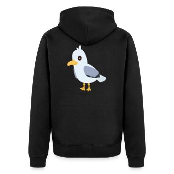 mouette - Veste à capuche bio Premium Unisexe - noir - Dos - Nico (187cm)