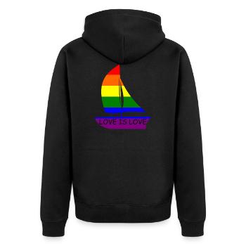 L'amour est l'amour lgbtq - Veste à capuche bio Premium Unisexe - noir - Dos - Nico (187cm)