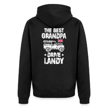 The Best Grandpa Drive Landy - Veste à capuche bio Premium Unisexe - noir - Dos - Nico (187cm)