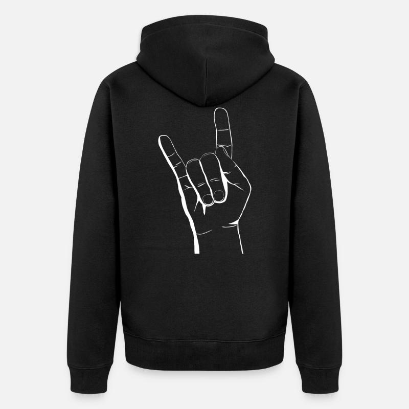 Fourchette en métal - Veste à capuche bio Premium Unisexe - noir