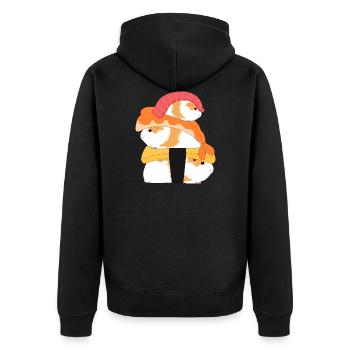 Sushi cochon d'Inde - Veste à capuche bio Premium Unisexe - noir - Dos - Nico (187cm)
