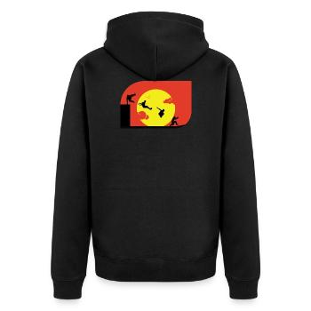 Parkour Traceur cadeau - Veste à capuche bio Premium Unisexe - noir - Dos - Nico (187cm)