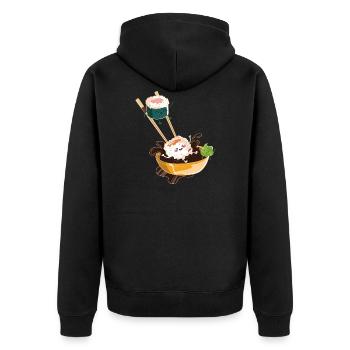 Sushi Anime I Japanese Food I Kawaii Sushi - Veste à capuche bio Premium Unisexe - noir - Dos - Nico (187cm)