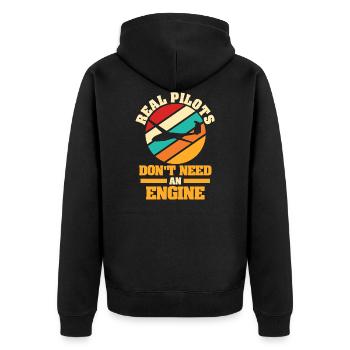 Cadeau de pilote de planeur planeur - Veste à capuche bio Premium Unisexe - noir - Dos - Nico (187cm)